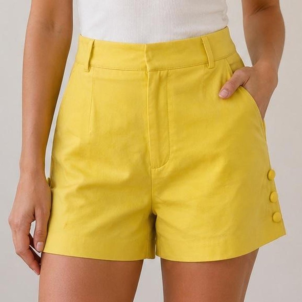 Bright‎ Yellow Tailored Shorts 💛✨